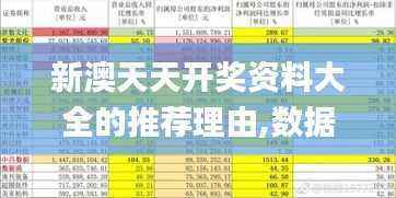 新澳天天开奖资料大全的推荐理由,数据资料解释落实_化气VYQ662.61