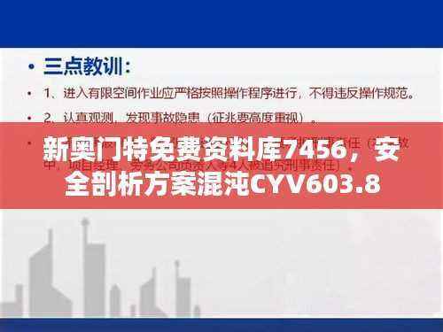 新奥门特免费资料库7456,安全剖析方案混沌CYV603.8