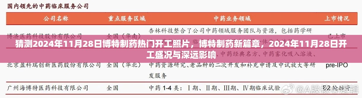博特制药新篇章开启,2024年11月28日开工盛况与未来深远影响实拍照片猜想