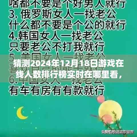 2024年游戏在线人数排行榜实时查看指南,深度评测与在线观看预测