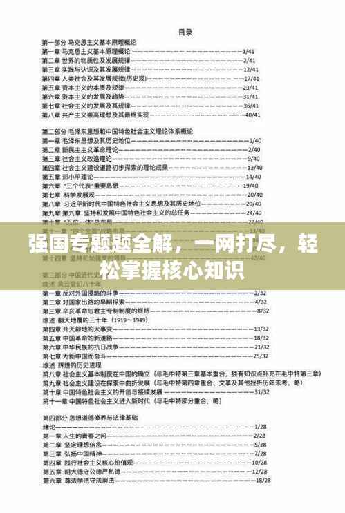 强国专题题全解,一网打尽,轻松掌握核心知识